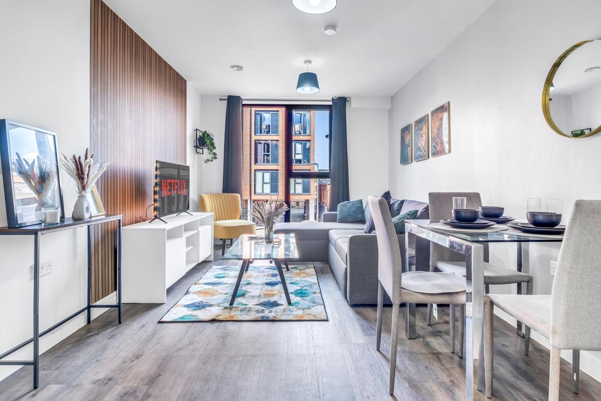City Centre Emerald Escape - Sleeps-6, 2Beds & 2Baths , Netflix , Free Internet Μπέρμιγχαμ Εξωτερικό φωτογραφία